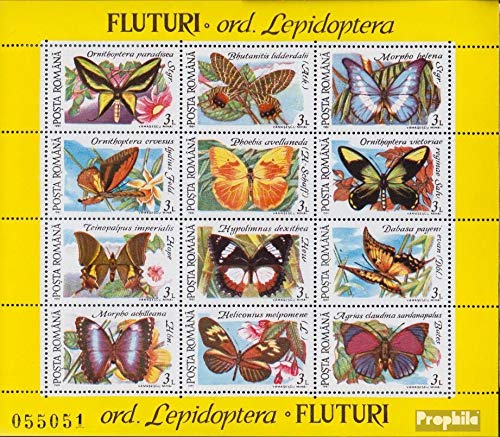 Prophila Collection Rumänien Block267 (kompl.Ausg.) 1991 Schmetterlinge (Briefmarken für Sammler) Schmetterlinge von Prophila Collection