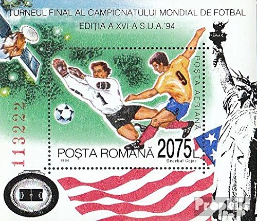 Prophila Collection Rumänien Block290 (kompl.Ausg.) 1994 Fußball WM USA94 (Briefmarken für Sammler) Fußball von Prophila Collection