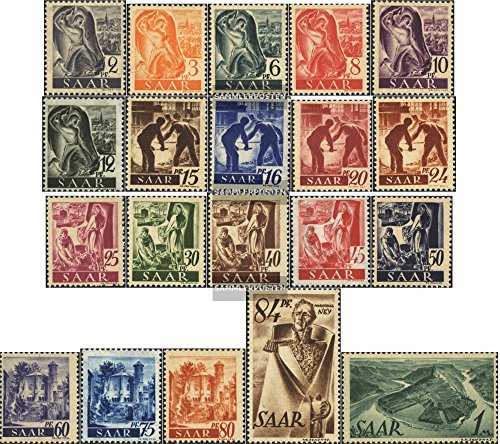 Prophila Collection Saarland 206-225 (kompl.Ausg.) postfrisch ** MNH 1947 Berufe und Ansichten (Briefmarken für Sammler) von Prophila Collection