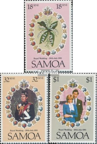 Prophila Collection Samoa 461-463 (kompl.Ausg.) postfrisch ** MNH 1981 Hochzeit Charles und Diana (Briefmarken für Sammler) Britisches Königshaus (Diana, Charles, Elisabeth ..) von Prophila Collection