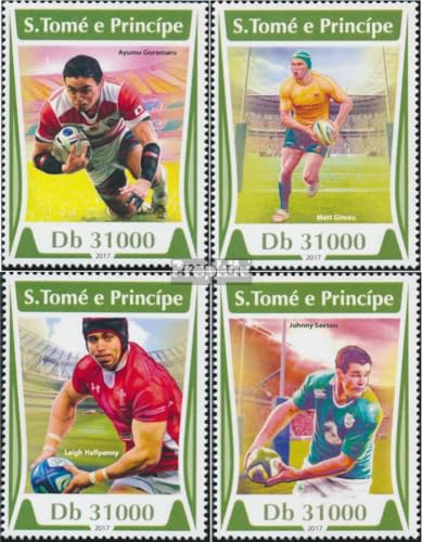 Prophila Collection Sao Tome e Principe 7294-7297 (kompl. Ausgabe) postfrisch ** MNH 2017 Rugby (Briefmarken für Sammler) Ballspiele ohne Fußball (Basketball/Handball/Baseball …) von Prophila Collection