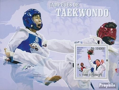 Prophila Collection Sao Tome e Principe Block 723 (kompl. Ausgabe) postfrisch ** MNH 2009 Taekwondo (Briefmarken für Sammler) Kampfsport (Boxen/Fechten/Ringen/Karate …) von Prophila Collection