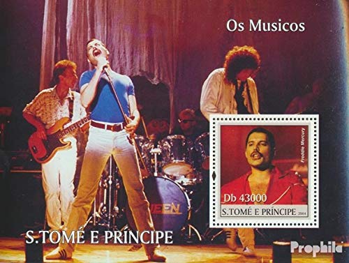 Prophila Collection Sao Tome e Principe Block491 (kompl.Ausg.) postfrisch ** MNH 2004 Persönlichkeiten (Briefmarken für Sammler) Musik/Tanz von Prophila Collection