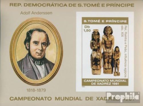 Prophila Collection Sao Tome e Principe Block61B ungezähnt postfrisch ** MNH 1981 Schach-WM (Briefmarken für Sammler) Schach von Prophila Collection