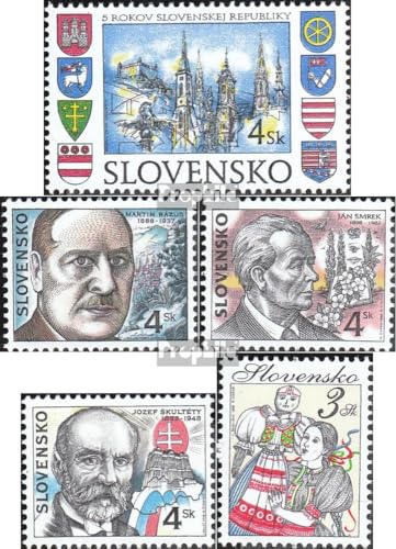 Prophila Collection Slowakei 300,302-304,305 (kompl.Ausg.) gestempelt 1998 Republik, Ostern, Persönlichkeiten (Briefmarken für Sammler) von Prophila Collection