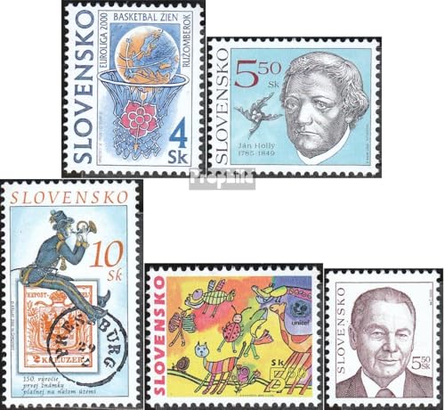 Prophila Collection Slowakei 366,367,369,370,371 (kompl.Ausg.) gestempelt 2000 Basketball, UNICEF u.a. (Briefmarken für Sammler) Ballspiele ohne Fußball (Basketball/Handball/Baseball …) von Prophila Collection