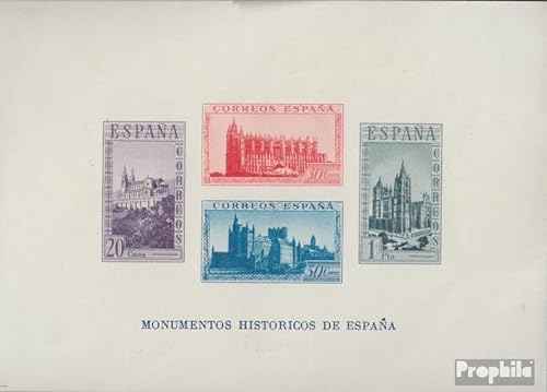 Prophila Collection Spanien Block9B (kompl.Ausg.) postfrisch ** MNH 1938 Baudenkmäler (Briefmarken für Sammler) von Prophila Collection