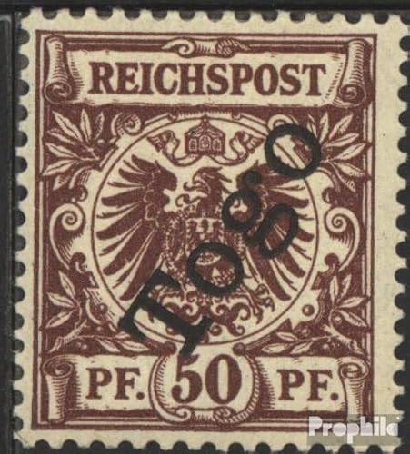 Prophila Collection Togo (Dt. Kolonie) 6 geprüft postfrisch ** MNH 1897 Aufdruckausgabe (Briefmarken für Sammler) Flaggen/Wappen/Landkarten von Prophila Collection