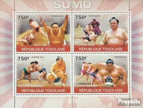 Prophila Collection Togo 3614-3617 Kleinbogen (kompl. Ausgabe) postfrisch ** MNH 2010 Sumo (Briefmarken für Sammler) Kampfsport (Boxen/Fechten/Ringen/Karate …) von Prophila Collection