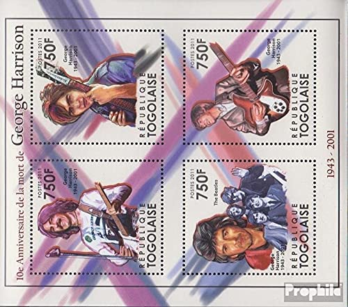 Prophila Collection Togo 4044-4047 Kleinbogen (kompl.Ausg.) postfrisch ** MNH 2011 Georg Harrison (Briefmarken für Sammler) Musik/Tanz von Prophila Collection