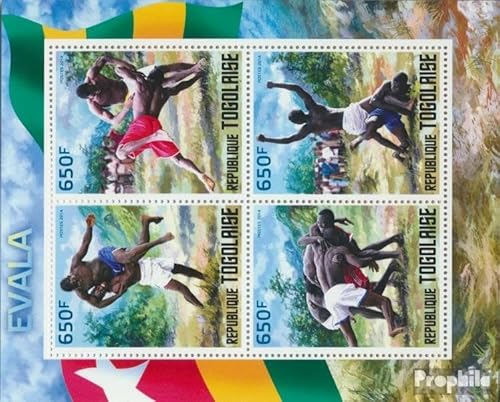 Prophila Collection Togo 5981-5984 Kleinbogen (kompl. Ausgabe) postfrisch ** MNH 2014 Evala-Ringkampf (Briefmarken für Sammler) Kampfsport (Boxen/Fechten/Ringen/Karate …) von Prophila Collection