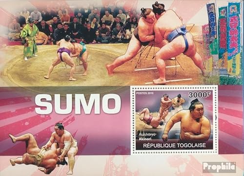 Prophila Collection Togo Block 533 (kompl. Ausgabe) postfrisch ** MNH 2010 Sumo (Briefmarken für Sammler) Kampfsport (Boxen/Fechten/Ringen/Karate …) von Prophila Collection