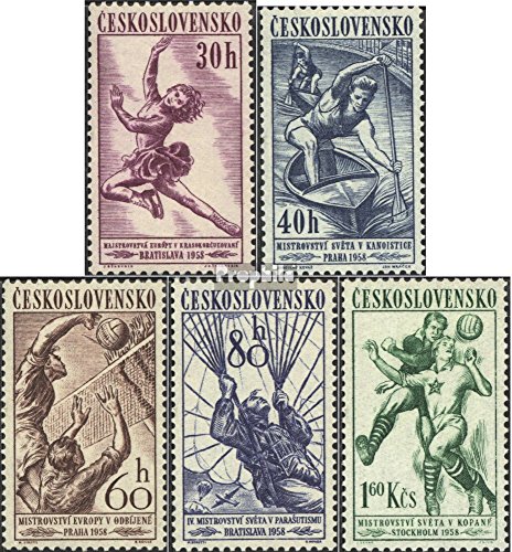 Prophila Collection Tschechoslowakei 1058-1062 (kompl.Ausg.) postfrisch ** MNH 1958 Sport (Briefmarken für Sammler) Ballspiele ohne Fußball (Basketball/Handball/Baseball …) von Prophila Collection