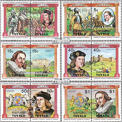Prophila Collection Tuvalu-Vaitupu 9-20 Paare (kompl.Ausg.) postfrisch ** MNH 1984 Englische Monarchen (Briefmarken für Sammler) von Prophila Collection