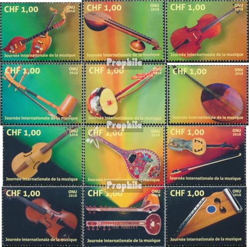 Prophila Collection UNO - Genf 1054-1065 (kompl.Ausg.) postfrisch ** MNH 2018 Saiteninstrumente (Briefmarken für Sammler) Musik/Tanz von Prophila Collection