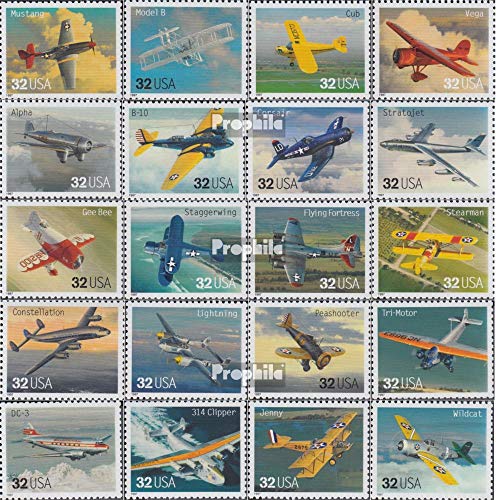Prophila Collection USA 2833-2852 (kompl.Ausg.) 1997 Flugzeuge (Briefmarken für Sammler) Luftfahrt von Prophila Collection