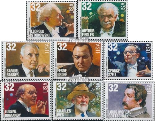 Prophila Collection USA 2883-2890 (kompl.Ausg.) postfrisch ** MNH 1997 Musikgeschichte - Komponisten (Briefmarken für Sammler) Musik/Tanz von Prophila Collection