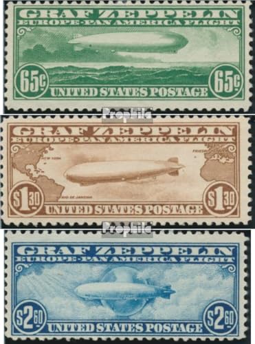 Prophila Collection USA 326-328 (kompl.Ausg.) mit Falz 1930 Lufftschiff GRAF Zeppelin (Briefmarken für Sammler) Flugzeuge/Ballons/Zeppeline/Luftfahrt von Prophila Collection