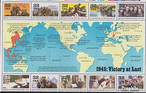 Prophila Collection USA Block37 (kompl.Ausg.) postfrisch ** MNH 1995 Geschichte des II.Weltkrieges (Briefmarken für Sammler) Militär/Ritter von Prophila Collection