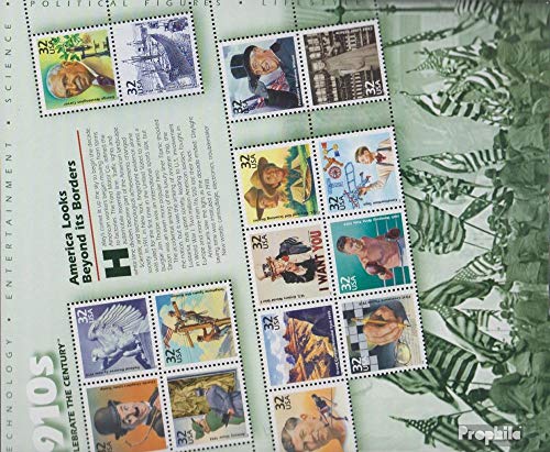 Prophila Collection USA Block41 (kompl.Ausg.) postfrisch ** MNH 1998 USA im 20.Jahrhundert (II) (Briefmarken für Sammler) Prominente/Film/Theater/Radio von Prophila Collection