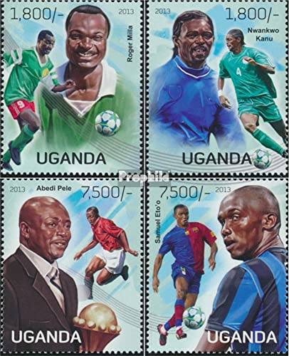 Prophila Collection Uganda 3090-3093 (kompl.Ausg.) 2013 Fußballspieler (Briefmarken für Sammler) Fußball von Prophila Collection