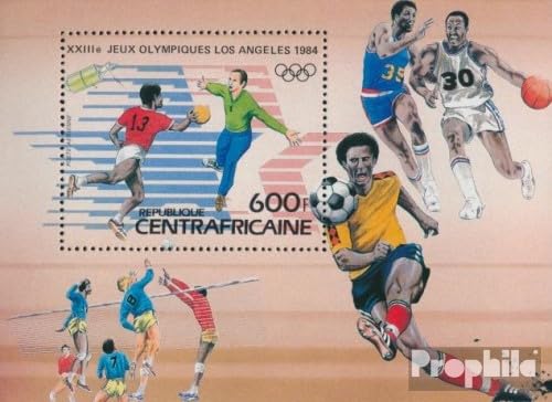 Prophila Collection Zentralafrikanische Republik Block247A (kompl.Ausg.) postfrisch ** MNH 1983 Handball (Briefmarken für Sammler) Ballspiele ohne Fußball (Basketball/Handball/Baseball …) von Prophila Collection