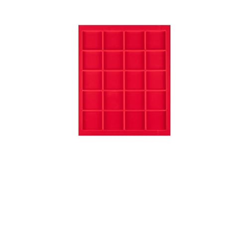 Prophila Collection rote Veloureinlage für Münzbox, 20 eckige Fächer für Münzen oder Medaillen bis 47 mm Prophila Collection rote Veloureinlage für Münzbox, 20 eckige Fächer für Münzen oder Medaillen bis 47 mm von Prophila Collection