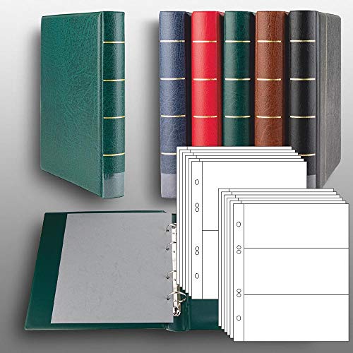 Prophila Luxus-Banknoten-Ringbinder (grün) mit 20 Hüllen für 50 Banknoten von Prophila Collection