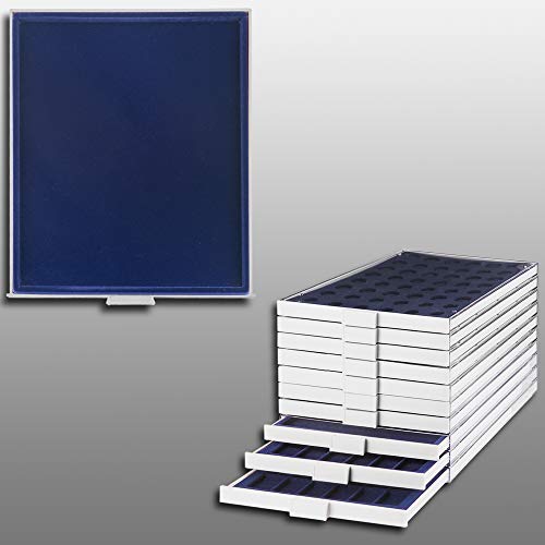 Prophila Collection Münzbox grau ohne Unterteilung, Blaue Einlage Prophila Collection Münzbox grau ohne Unterteilung, Blaue Einlage von Prophila Collection