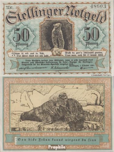 Stellingen Notgeld: 1265.1 50 Pf Notgeld Gemeinde Stellingen bankfrisch 1920 50 Pfennig Tierparkserie (Banknoten für Sammler - kein Zahlungsmittel) Sonstige Säugetiere (Affen / Dinos / Elephanten …) von Prophila Collection
