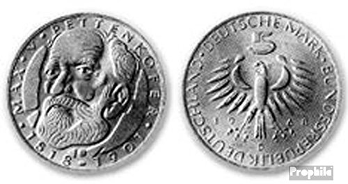 BRD (BR.Deutschland) Jägernr: 398 1968 D vorzüglich Silber 1968 5 DM Pettenkofer (Münzen für Sammler) von Prophila