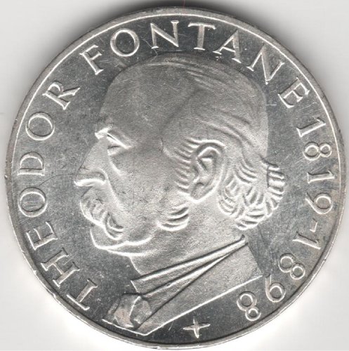 BRD Jägernr: 399 1969 G Stgl./unzirkuliert Silber 1969 5 DM Fontane (Münzen für Sammler) von Prophila