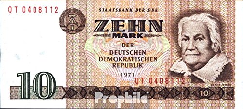 DDR Rosenbg: 359c, Kontrollnummer 7-stellig, Computersatz ab 1985 in Umlauf bankfrisch 1971 10 Mark (Banknoten für Sammler) von Prophila
