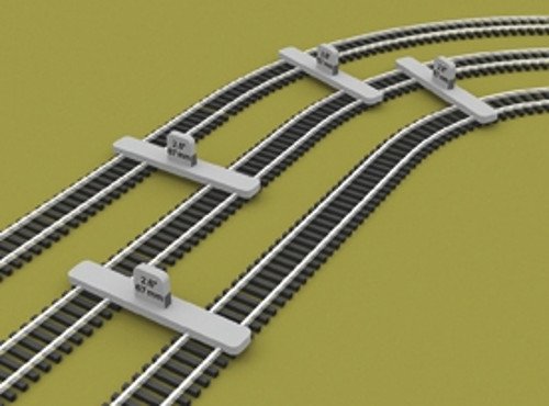 Proses PT-H0-02 Parallelgleislehre 4 Stück Gleisabstandhalter 67mm einfaches Verlegen von Gleisen Schienen Spur H0 HO 1:87 von Proses