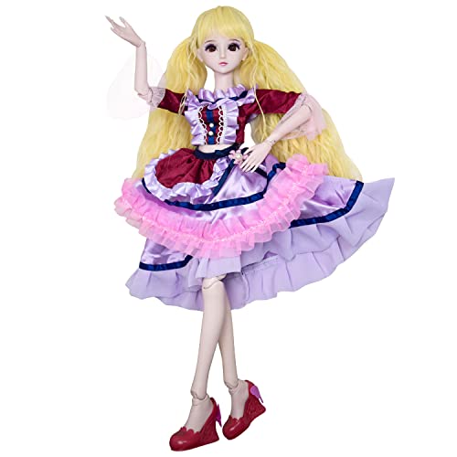 Proudoll 1/3 BJD-Puppe, 60 cm, Kugelgelenk, SD-Puppen, 22 Gelenke, PVC, DIY-Puppe, individuelle Action-Figuren, ländliche Prinzessin, Perücke, Kleid, Schuhe mit hohen Absätzen, Basis-Make-up Proudoll 1/3 BJD-Puppe, 60 cm, Kugelgelenk, SD-Puppen, 22 Gelenke, PVC, DIY-Puppe, individuelle Action-Figuren, ländliche Prinzessin, Perücke, Kleid, Schuhe mit hohen Absätzen, Basis-Make-up von Proudoll