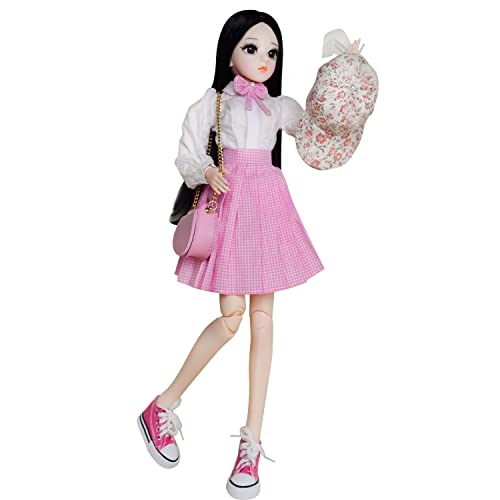 Proudoll 1/3 BJD-Puppe, 60 cm, Kugelgelenk, SD-Puppen, bewegliche Gelenke, Actionfiguren, Caroline, Perücke, Bluse, Rock, Crossbody-Tasche, Segeltuchschuhe Proudoll 1/3 BJD-Puppe, 60 cm, Kugelgelenk, SD-Puppen, bewegliche Gelenke, Actionfiguren, Caroline, Perücke, Bluse, Rock, Crossbody-Tasche, Segeltuchschuhe von Proudoll