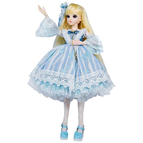 Proudoll 1/3 BJD-Puppe, 60 cm, Prinzessin Halsey SD Ball Jointed Puppen, individueller Puppenkörper mit Kleidung, Outfit-Set Proudoll 1/3 BJD-Puppe, 60 cm, Prinzessin Halsey SD Ball Jointed Puppen, individueller Puppenkörper mit Kleidung, Outfit-Set von Proudoll