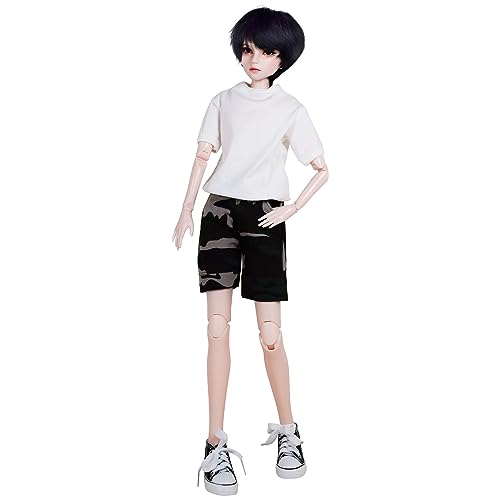 Proudoll Maßgeschneiderte 1/3 BJD-Puppe, 60 cm, Kugelgelenk, SD-Puppen, bewegliche Gelenke, PVC, DIY, männlicher Puppenkörper, handgefertigtes Make-up + T-Shirt + Shorts + Schuhe + Perücke Proudoll Maßgeschneiderte 1/3 BJD-Puppe, 60 cm, Kugelgelenk, SD-Puppen, bewegliche Gelenke, PVC, DIY, männlicher Puppenkörper, handgefertigtes Make-up + T-Shirt + Shorts + Schuhe + Perücke von Proudoll