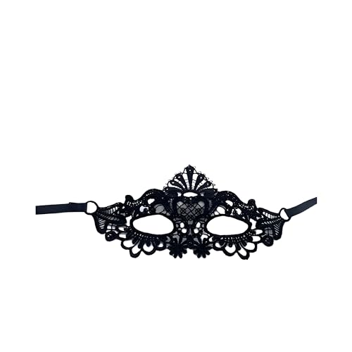 Proumhang 1 Stück Frauen Sexy Flexible Spitze Masken Augenmaske,Schwarze Spitze Maskerade Masken für Frauen Herren,Elegante Maske für Halloween Karneval Venezianischen Ball Party Stil 12 von Proumhang
