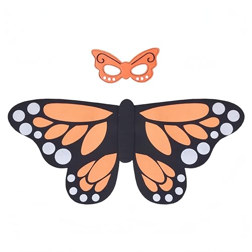 Proumhang Kinder Vogelflügel Kostüm für Alter von 3~8 Jahren,Vogeleule und Pfau Maske Eule verkleiden Sich,Jungen Mädchen Filzaugen Maske und Flügel Set,Halloween Buntes Kostüm,Stil 18 Proumhang Kinder Vogelflügel Kostüm für Alter von 3~8 Jahren,Vogeleule und Pfau Maske Eule verkleiden Sich,Jungen Mädchen Filzaugen Maske und Flügel Set,Halloween Buntes Kostüm,Stil 18 von Proumhang