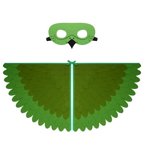 Proumhang 2 Stück Kinder Vogelflügel Kostüm für Alter von 3~8 Jahren,Vogeleule und Pfau Maske Eule verkleiden Sich,Jungen Mädchen Filzaugen Maske und Flügel Set,Halloween Buntes Kostüm,Stil 25 Proumhang 2 Stück Kinder Vogelflügel Kostüm für Alter von 3~8 Jahren,Vogeleule und Pfau Maske Eule verkleiden Sich,Jungen Mädchen Filzaugen Maske und Flügel Set,Halloween Buntes Kostüm,Stil 25 von Proumhang