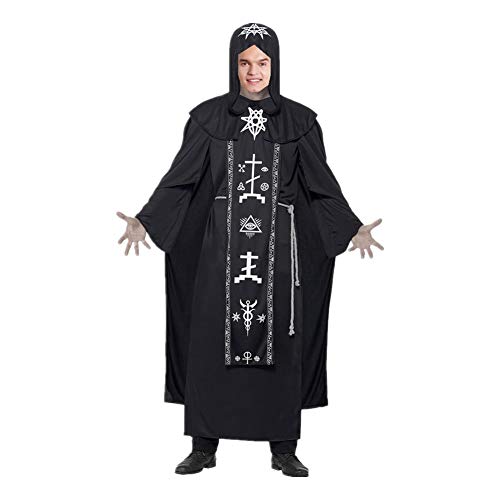 Proumhang Halloween-Kostüm Erwachsenenkleid Vampir Evil Sorcerer Cape Fancy Cosplay Kostüm für Erwachsene-Mann, XL von Proumhang