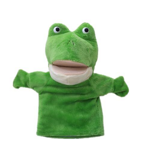 Proumhang Handpuppen für Kinder,Weiche Plüsch Zoo Tier Puppe für Kinder Kleinkinder Jungen Mädchen,Für phantasievolles Spiel,Showtheater,Partyzubehör (große bewegliche Münder) Frosch 25cm von Proumhang