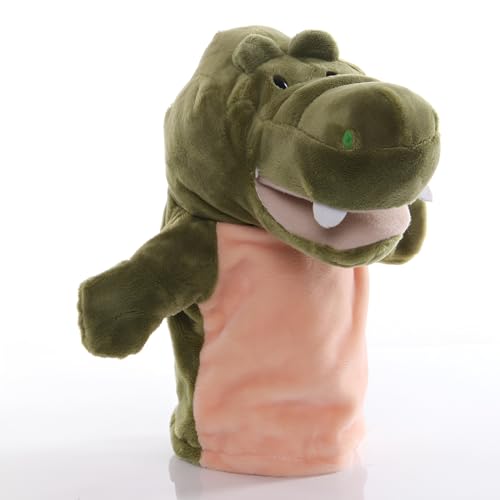 Proumhang Handpuppen für Kinder,Weiche Plüsch Zoo Tier Puppe für Kinder Kleinkinder Jungen Mädchen,Für phantasievolles Spiel,Showtheater,Partyzubehör (große bewegliche Münder) Krokodil 25cm von Proumhang