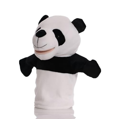 Proumhang Handpuppen für Kinder,Weiche Plüsch Zoo Tier Puppe für Kinder Kleinkinder Jungen Mädchen,Für phantasievolles Spiel,Showtheater,Partyzubehör (große bewegliche Münder) Panda 25cm von Proumhang