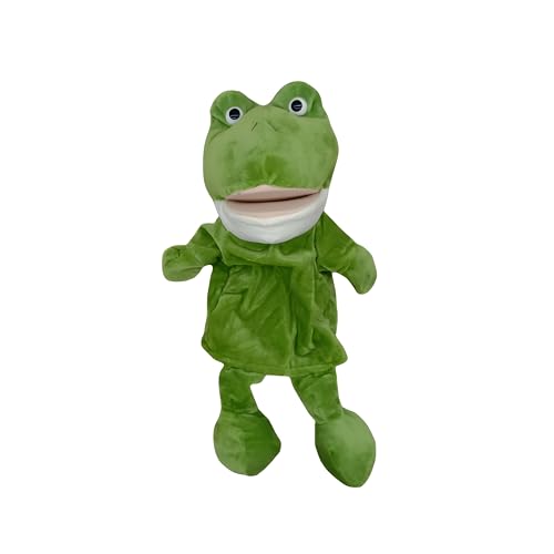 Proumhang Handpuppen mit Vollem Körper für Kinder,Tier Handpuppen Bauernhof Thema Puppets Spielzeug Set,Plüsch Pretend Spielzeug Zoo Friends Puppentheater mit Beweglichem Offenen Mund,35cm,Frosch von Proumhang