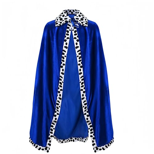 Proumhang Kinder König Cape,Kinder Prinz Mantel mit Krone,Queen Royal Robe,Krönungsmantel,Mittelalterliches Krippenkostüm für Halloween,Weihnachten,Karneval,Rollenspiel,Bühnenauftritt,80cm,Blau Proumhang Kinder König Cape,Kinder Prinz Mantel mit Krone,Queen Royal Robe,Krönungsmantel,Mittelalterliches Krippenkostüm für Halloween,Weihnachten,Karneval,Rollenspiel,Bühnenauftritt,80cm,Blau von Proumhang
