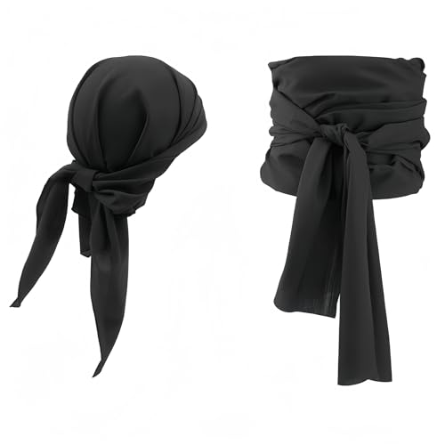 Proumhang Piraten Accessoires Set,Piraten Stirnband Taillengürtel,Piratenkapitän Mittelalterliche Große Schärpe,Wüste Prinz Schärpe,Piraten Kopftuch Bandanas für Halloween Schwarz Proumhang Piraten Accessoires Set,Piraten Stirnband Taillengürtel,Piratenkapitän Mittelalterliche Große Schärpe,Wüste Prinz Schärpe,Piraten Kopftuch Bandanas für Halloween Schwarz von Proumhang