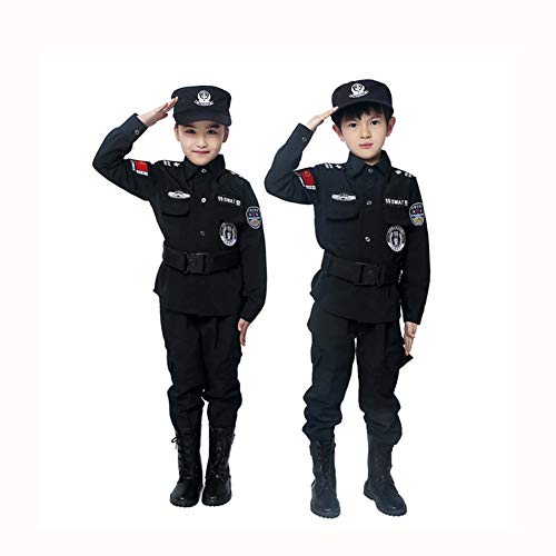 Proumhang Polizei-Kostüm für Kinder Polizei Dress Up Kostüm Set Fasching Karneval Kostüm Polizist 140 cm von Proumhang