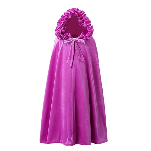 Proumhang Prinzessinnen Umhang für Mädchen – Eleganter Verkleidung Umhang für Karneval, Geburtstag, Halloween & Cosplay. Perfekt für Weihnachten & Feste.Weich,Hochwertig & Fantasievoll Lila M von Proumhang